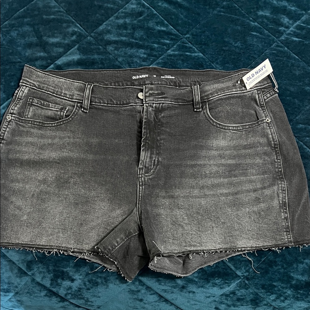 3 pairs of Old Navy Charcoal, Cream, Blue Denim Shorts! Brand New!